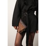 Marjin Kadın Fermuarlı İç Cepli Çapraz Askılı Clutch & Portföy El ve Omuz Çantası Faris Kahve