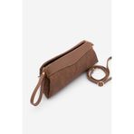 Marjin Kadın Iç Cepli Hasır Görünümlü Clutch & Portföy El ve Omuz Çantası Amarte Taba