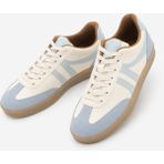 Marjin Kadın Sneaker Bağcıklı Düz Taban Retro Spor Ayakkabı Norde Mavi