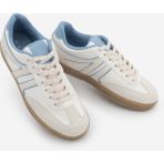 Marjin Kadın Sneaker Bağcıklı Retro Spor Ayakkabı Denor Mavi