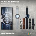 Marka Aksesuar Harvox Hx- 4 Pro Akıllı Saat 3 Kordon Sesli Görüşme Bildirimleri Görme - Gümüş - Gri