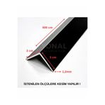 Marka Alüminyum Köşe Profili Alüminyum Köşebent L Profil SİYAH 3 CM X 3 CM X 600 Cm
