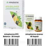 Marka Arkopharma 2 Li Detox Paket | Dtx Balance 20 Ampül & Ananas 45 Kapsül | Orijinal Boy Ds - standart