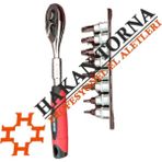 Marka Arm Deliksiz Lokmalı Torx Takımı 1/4 Uzatmalı Küçük Lokma Cırcır Kolu