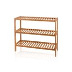 [marka] Bambu 3 Katlı Düzenleyici Dolap Raf Ayakkabılık 70x59x26 Cm