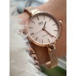 Marka Çelik Hasır Ince Kordon, Su Geçirmez, 2 Yıl Garantili Rose Renk Kadın Kol Saati+Bileklik - Rose Gold