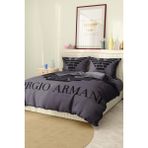 Marka Nevresim Takımı Çift Kişilik Pamuklu Saten Kumaş 6 Parça 3D Dijital Baskı Duvet Cover Set Model No:1 - Renkli - 200 x 220 cm