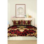 Marka Nevresim Takımı Çift Kişilik Pamuklu Saten Kumaş 6 Parça 3D Dijital Baskı Duvet Cover Set Model No:110