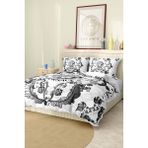 Marka Nevresim Takımı Çift Kişilik Pamuklu Saten Kumaş 6 Parça 3D Dijital Baskı Duvet Cover Set Model NO:112 - Renkli - 200 x 220 cm