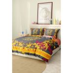 Marka Nevresim Takımı Çift Kişilik Pamuklu Saten Kumaş 6 Parça 3D Dijital Baskı Duvet Cover Set Model NO:117 - Renkli - 200 x 220 cm