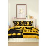 Marka Nevresim Takımı Çift Kişilik Pamuklu Saten Kumaş 6 Parça 3D Dijital Baskı Duvet Cover Set Model No:25