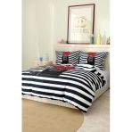 Marka Nevresim Takımı Çift Kişilik Pamuklu Saten Kumaş 6 Parça 3D Dijital Baskı Duvet Cover Set Model No:27