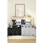 Marka Nevresim Takımı Çift Kişilik Pamuklu Saten Kumaş 6 Parça 3D Dijital Baskı Duvet Cover Set Model No:45