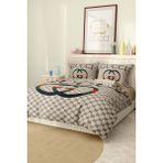 Marka Nevresim Takımı Çift Kişilik Pamuklu Saten Kumaş 6 Parça 3D Dijital Baskı Duvet Cover Set Model No:52 - Renkli - 200 x 220 cm