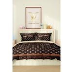 Marka Nevresim Takımı Çift Kişilik Pamuklu Saten Kumaş 6 Parça 3D Dijital Baskı Duvet Cover Set Model No:73