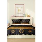 Marka Nevresim Takımı Çift Kişilik Pamuklu Saten Kumaş 6 Parça 3D Dijital Baskı Duvet Cover Set Model No:77