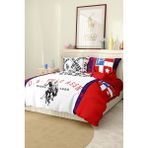 Marka Nevresim Takımı Çift Kişilik Pamuklu Saten Kumaş 6 Parça 3D Dijital Baskı Duvet Cover Set Model No:87 - Renkli - 200 x 220 cm