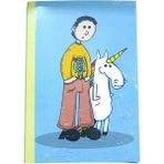 Marka Paklon Kapaklı Tasarımlı Sekreterlik-Unicorn ve Adam - Renkli - Ölçü - Tip
