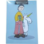 Marka Paklon Kapaksız Tasarımlı Sekreterlik-Unicorn ve Adam - Renkli - Ölçü - Tip