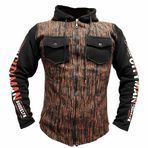 Marka Sepeti Çizgili Kompakt İki Iplik Şardonlu Erkek Sweatshirt Penye Slim Fit (Turuncu, M)
