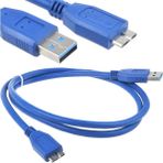 Marka USB 3.0 To Micro Usb-B Harici Harddisk HDD Data Kablosu 1.8m - Mavi - 1,8 m