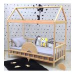 Markaawm Çatılı Montessori Yatak 90x190 Doğal Çam Çocuk Karyola 90X190