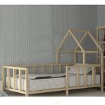 Markaawm Montessori Çocuk Yatak Doğal Çam Karyola Selen 120X200