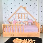 Markaawm Montessori Çocuk Yatak Yavrulu 90X190 Karyola Ağacı Teşhir