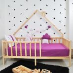 Markaawm Montessori Yatak Çocuk Doğal Çam Ağacından 90X190 Defne Teşhir
