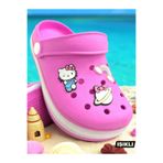 MARKABONİ Hello Kitty Kız Çocuk Kaymaz Taban Işıklı Pembe Terlik Havuz Plaj Sandaleti