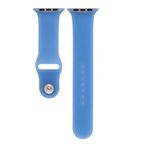 Markacase Apple Watch Seri 1-2-3 Koyu Mavi 38 mm Transparan Silikon Kordon