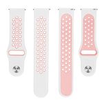 Markacase Garmin Vivoactive Beyaz Pembe 3 Delikli Spor Silikon Kordon
