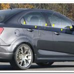 Markadan Chevrolet Aveo Sedan 2006-2011 4 Parça Paslanmaz Çelik Cam Çıtası