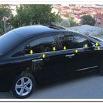 Markadan Honda Civic 2006-2011 6 Parça Paslanmaz Çelik Cam Çıtası