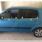 Markadan Hyundai Getz 2002-2011 6 Parça Paslanmaz Çelik Cam Çıtası