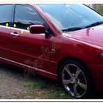 Markadan Mitsubishi Lancer 2004-2007 4 Parça Paslanmaz Çelik Cam Çıtası