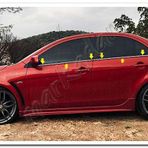 Markadan Mitsubishi Lancer 2008 Sonrası 4 Parça Paslanmaz Çelik Cam Çıtası