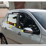 Markadan Peugeot 307 2001-2008 4 Parça Paslanmaz Çelik Cam Çıtası