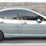 Markadan Peugeot 407 2004-2010 4 Parça Paslanmaz Çelik Cam Çıtası