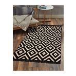 MarkaEv 02 Cotton Siyah-Beyaz Çift Taraflı Yıkanabilir Naturel Pamuk Kilim