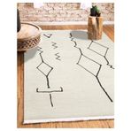 MarkaEv Bej Dörtgen İskandinav 80x150 cm Kilim