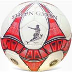 Markahit Strongmen 4 Astarlı Suni Deri Sert Zemin Halı Saha Futbol Topu No:5 CS-606 - Beyaz - Kırmızı