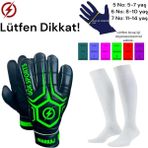 Markaj Yetişkin Kemikli Kaleci Eldiveni Futbol Çorabı Bilek Bandajlı Parmak Destekli Eldiven 8-9-10 - -- - Altın