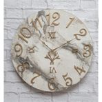 Markakanvas Mermer Desenli Duvar Saati Çap 38 cm - Çap 50 cm - Çap 80 cm - 50x50 cm - Altın