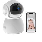 Markalonya CM-12 IP Bebek Güvenlik Kamerası, 360 Derece Dönebilen, 5MP HD Görüntü, Wifi Bağlantılı, Gece Görüşlü, Sesli İletişim, Plastik Gövde, Masa Üstü Montaj, İç Mekan