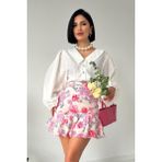 Markano Çiçekli Etek - Pembe - S