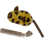 Markapet 6-10-18 cm Leopar Desenli Peluş Fare Kedi Oyuncağı