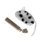 Markapet Dalmaçya Desenli Peluş Fare 6x10x18 cm Kedi Oyuncağı