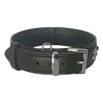 Markapet Deri Parlak Taşlı Köpek Boyun Tasması 44-50 cm Medium Siyah