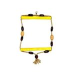 Markapet Doğal Ahşap 21 x 36 cm Boncuklu Papağan Salıncağı